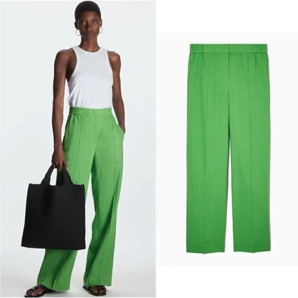 COS 100% linen wide leg trousers - Picture 6 of 9